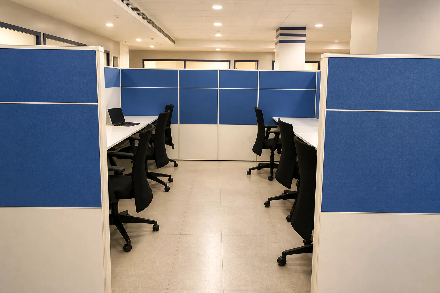 Workspace planning session with floor layout and furniture specification